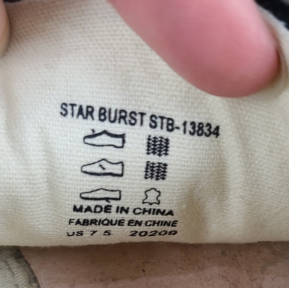 Taos STAR BURST Black Wool Sneakers 7.5 - Picture 9 of 11